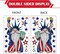 4th of July USA The Statue of Liberty Window Clings 4 Sheets, Patriotic America Red Truck Eagle Owl Stickers Decals Decor, American Fireworks Balloons Stars Stripes Home Kitchen Decorations